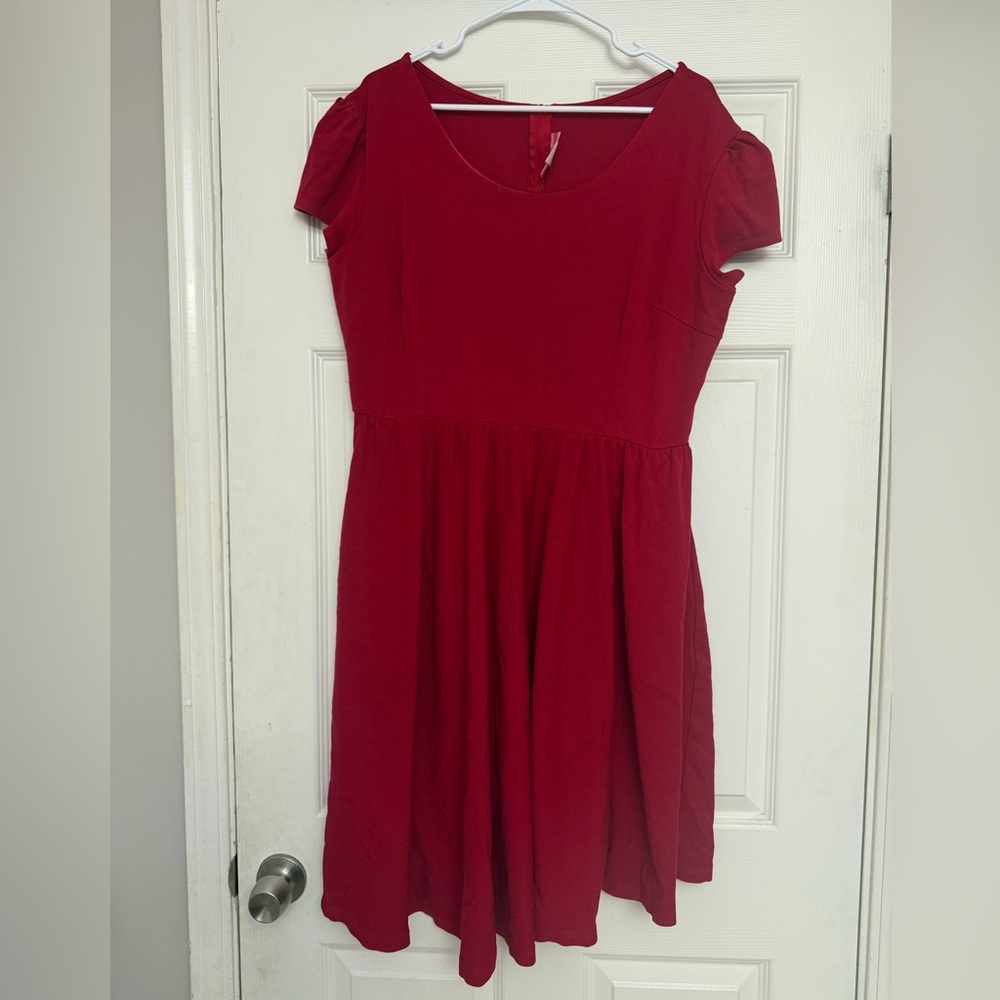 Pinup Couture Red Fit-and-Flare Swing Dress